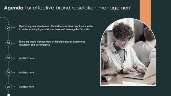 Agenda For Effective Brand Reputation Management Graphics PDF Agenda For Effective Brand Reputation Management Graphics PDF
