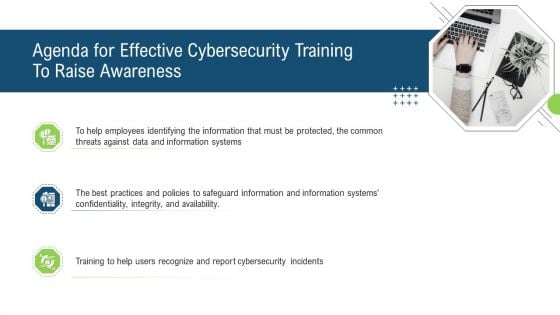Agenda For Effective Cybersecurity Training To Raise Awareness Ppt Summary Templates PDF