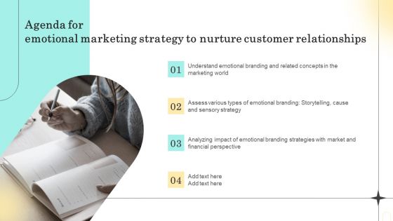 Agenda For Emotional Marketing Strategy To Nurture Customer Relationships Inspiration PDF
