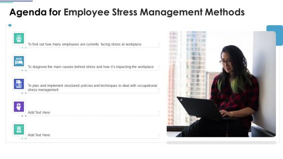 Agenda For Employee Stress Management Methods Graphics PDF