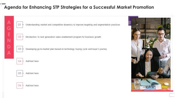 Agenda For Enhancing Stp Strategies For A Successful Market Promotion Demonstration PDF