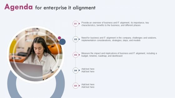 Agenda For Enterprise IT Alignment Ppt PowerPoint Presentation File Backgrounds PDF Agenda For Enterprise IT Alignment Ppt PowerPoint Presentation File Backgrounds PDF