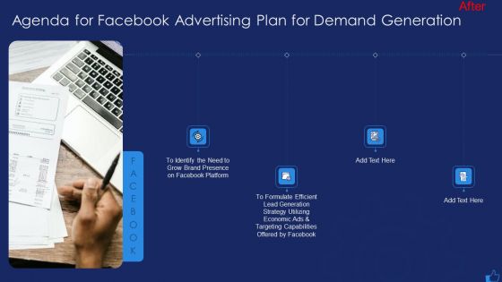 Agenda For Facebook Advertising Plan For Demand Generation Themes PDF