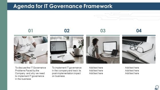 Agenda For IT Governance Framework Ideas PDF