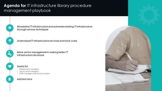 Agenda For IT Infrastructure Library Procedure Management Playbook Guidelines PDF