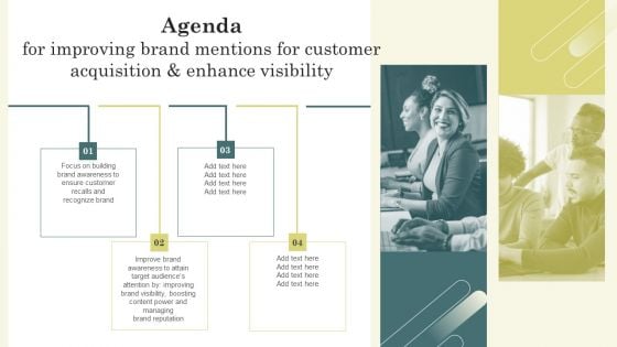 Agenda For Improving Brand Mentions For Customer Acquisition And Enhance Visibility Rules PDF