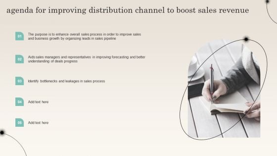 Agenda For Improving Distribution Channel To Boost Sales Revenue Inspiration PDF