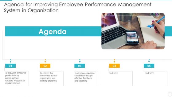 Agenda For Improving Employee Performance Management System In Organization Background PDF