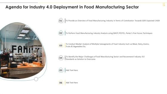 Agenda For Industry 4 0 Deployment In Food Manufacturing Sector Formats PDF