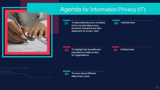 Agenda For Information Privacy It Diagrams PDF