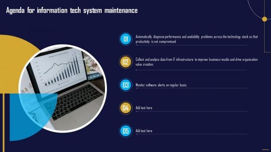 Agenda For Information Tech System Maintenance Brochure PDF