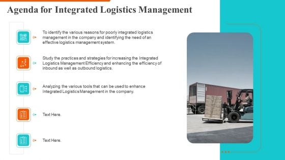 Agenda For Integrated Logistics Management Diagrams PDF