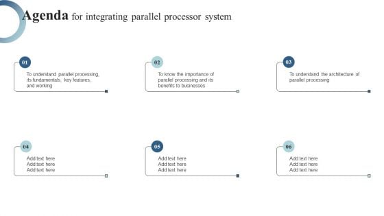 Agenda For Integrating Parallel Processor System Portrait PDF