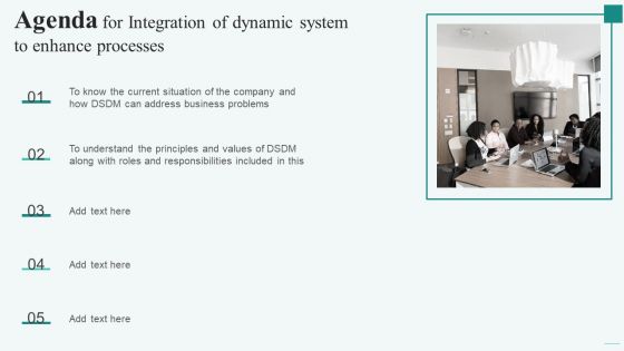Agenda For Integration Of Dynamic System To Enhance Processes Formats PDF