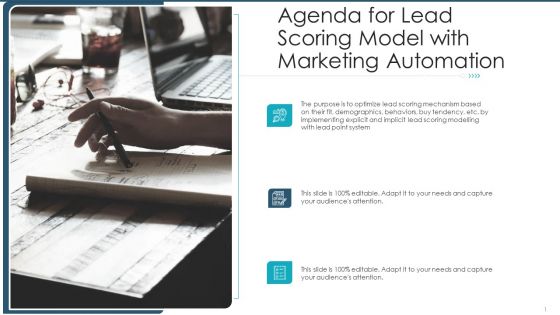 Agenda For Lead Scoring Model With Marketing Automation Ppt Layouts Objects PDF