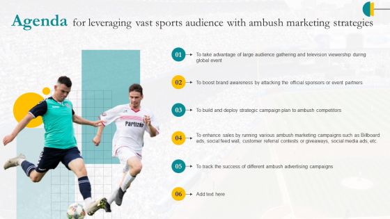 Agenda For Leveraging Vast Sports Audience With Ambush Marketing Strategies Ppt Summary Structure PDF