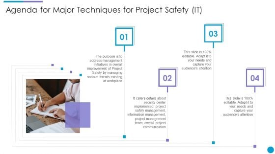 Agenda For Major Techniques For Project Safety IT Designs PDF Agenda For Major Techniques For Project Safety IT Designs PDF