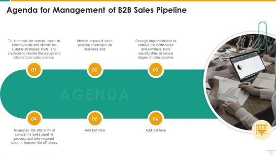 Agenda For Management Of B2b Sales Pipeline Guidelines PDF