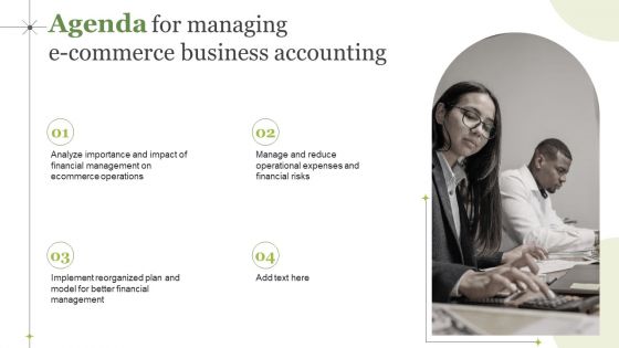 Agenda For Managing E Commerce Business Accounting Brochure PDF