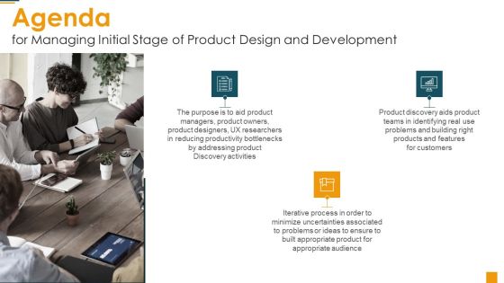 Agenda For Managing Initial Stage Of Product Design And Development Themes PDF Agenda For Managing Initial Stage Of Product Design And Development Themes PDF