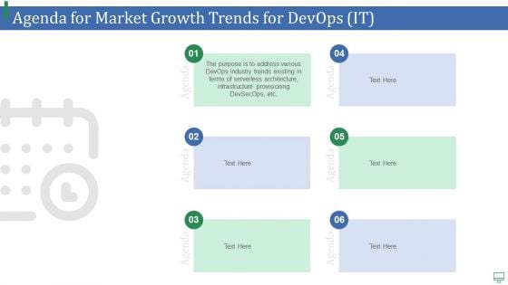 Agenda For Market Growth Trends For Devops IT Template PDF