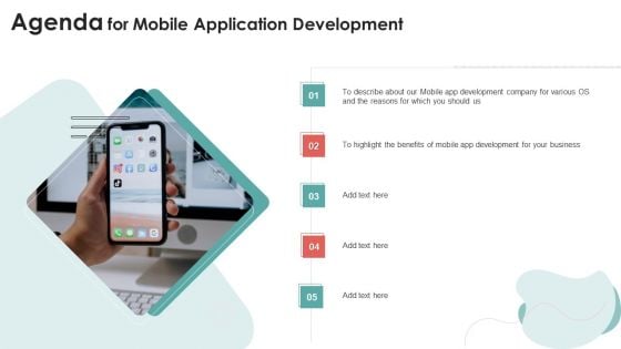 Agenda For Mobile Application Development Demonstration PDF