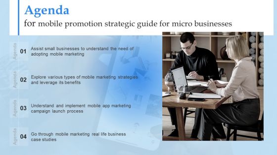 Agenda For Mobile Promotion Strategic Guide For Micro Businesses Professional PDF