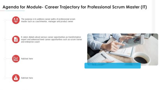 Agenda For Module- Career Trajectory For Professional Scrum Master IT Clipart PDF