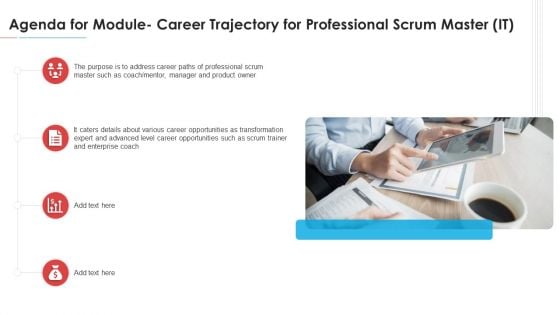 Agenda For Module- Career Trajectory For Professional Scrum Master IT Clipart PDF Agenda For Module- Career Trajectory For Professional Scrum Master IT Clipart PDF