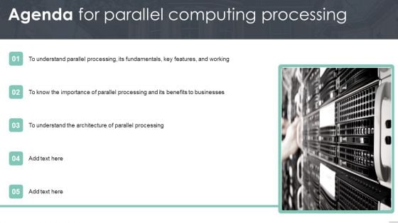 Agenda For Parallel Computing Processing Guidelines PDF