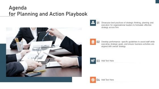 Agenda For Planning And Action Playbook Mockup PDF