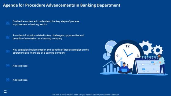 Agenda For Procedure Advancements In Banking Department Demonstration PDF