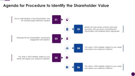 Agenda For Procedure To Identify The Shareholder Value Diagrams PDF