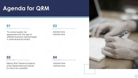 Agenda For QRM Ppt Professional Gridlines PDF