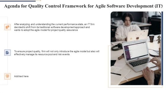 Agenda For Quality Control Framework For Agile Software Development IT Background PDF Agenda For Quality Control Framework For Agile Software Development IT Background PDF