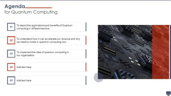 Agenda For Quantum Computing Ppt Styles Model PDF