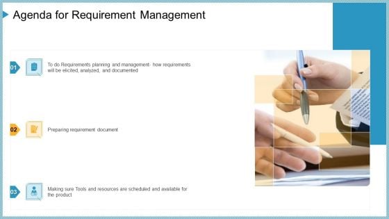 Agenda For Requirement Management Ppt Outline Aids PDF