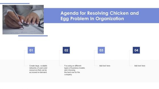 Agenda For Resolving Chicken And Egg Problem In Organization Demonstration PDF