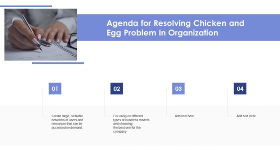 Agenda For Resolving Chicken And Egg Problem In Organization Demonstration PDF