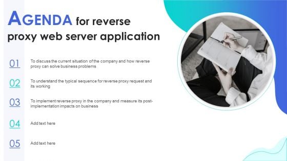 Agenda For Reverse Proxy Web Server Application Ppt Slides Gridlines PDF