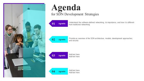 Agenda For SDN Development Strategies Ppt Icon Influencers PDF