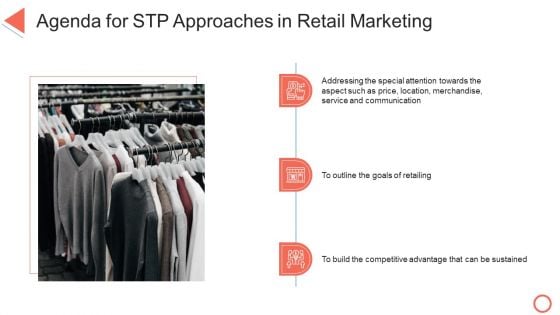 Agenda For STP Approaches In Retail Marketing Ppt File Background Designs PDF