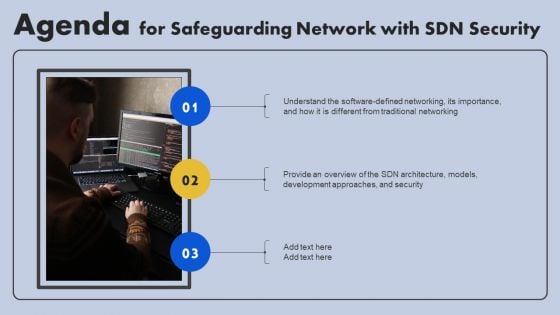 Agenda For Safeguarding Network With SDN Security Ppt Layouts Information PDF