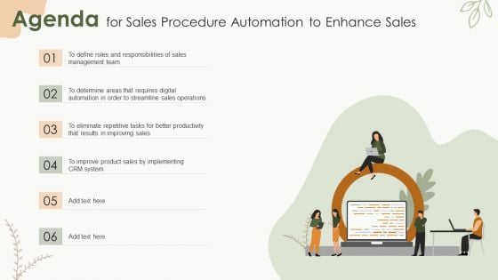 Agenda For Sales Procedure Automation To Enhance Sales Brochure PDF Agenda For Sales Procedure Automation To Enhance Sales Brochure PDF