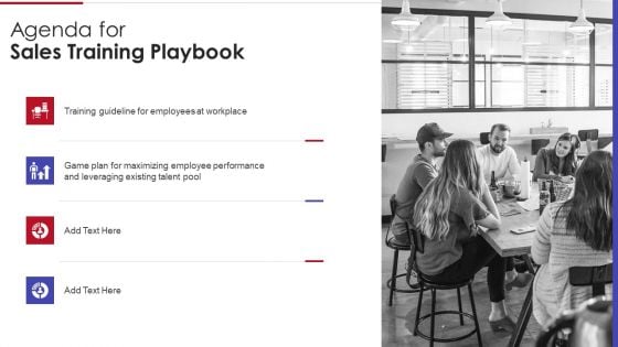 Agenda For Sales Training Playbook Structure PDF