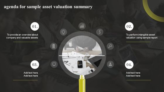 Agenda For Sample Asset Valuation Summary Summary PDF