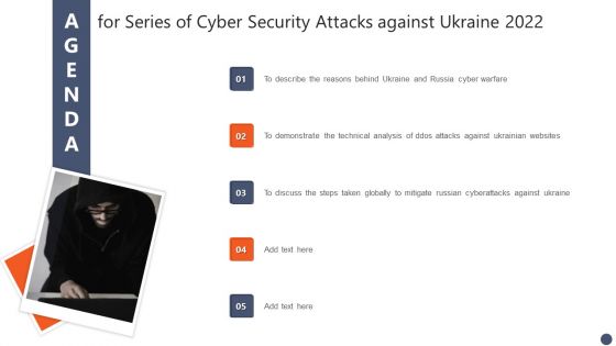 Agenda For Series Of Cyber Security Attacks Against Ukraine 2022 Sample PDF