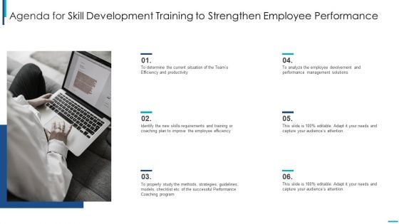 Agenda For Skill Development Training To Strengthen Employee Performance Elements PDF Agenda For Skill Development Training To Strengthen Employee Performance Elements PDF