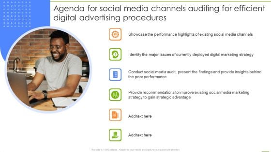 Agenda For Social Media Channels Auditing For Efficient Digital Advertising Procedures Inspiration PDF Agenda For Social Media Channels Auditing For Efficient Digital Advertising Procedures Inspiration PDF