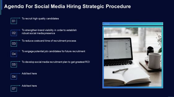 Agenda For Social Media Hiring Strategic Procedure Download PDF